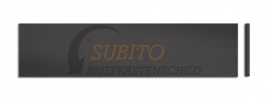Briefkastenschild Renz 100 x 25 x 0,8 Kunststoff schwarz